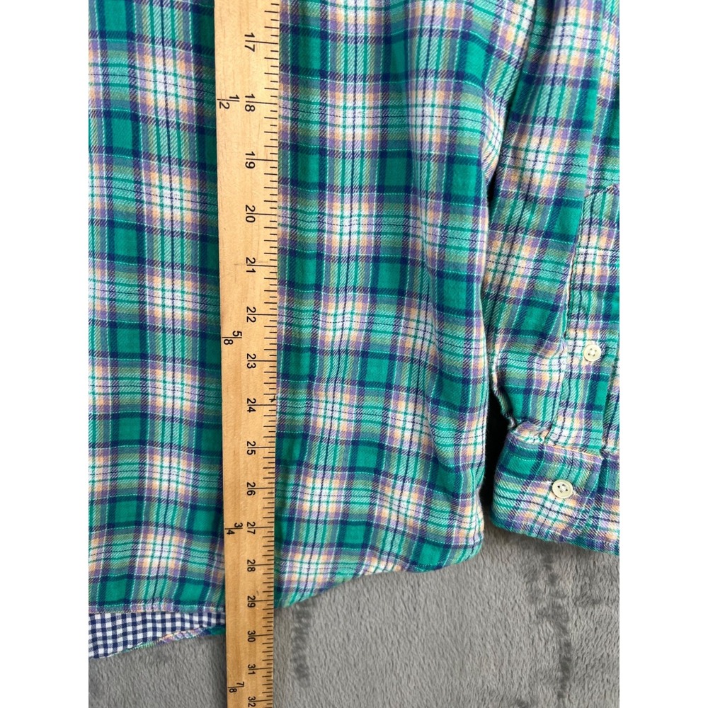 Polo Ralph Lauren Shirt Womens XL Green Flannel Lined Double Faced Cotton - Picture 4 of 9
